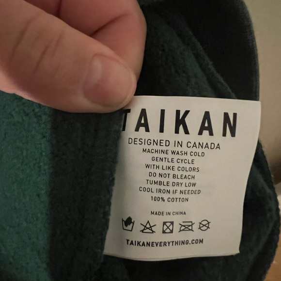 TAIKAN X  Portal Green Hoodie Size Small 100% Cotton - Picture 9 of 9